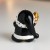 Сувенир керамика "Дедушка Мороз, чёрный кафтан и колпак в горох, золотая ёлочка" 7,8х7х6 см   649448