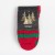Носки новогодние махровые MINAKU в красно-зел полоску, р-р 36-39 (23-25 см)