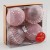 Набор шаров пластик d-8 см, 4 шт "Жаклин" розовый