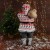 Дед Мороз "В костюме с орнаментом, лыжами и веточками" 60 см, красно-белый