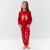 Пижама для девочки, цвет красный/печеньки, рост 92-98 см