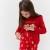 Пижама для девочки, цвет красный/печеньки, рост 92-98 см