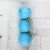 Набор шаров пластик d-5,5 см, 3 шт "Матовый" голубой