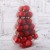Набор шаров пластик d-5 см, 34 шт "Ёлочка - снежинки и горох" красный