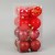 Набор шаров пластик d-6 см, 16 шт "Мелодия" узор треск, красный
