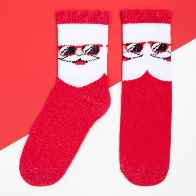 Носки детские новогодние KAFTAN "Cool Santa" р-р 16-18, красный