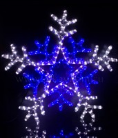 Снежинка светящаяся сине-белый 75см WS-09111202-71
