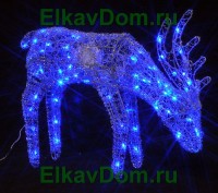 Олень анимационный с синими LED-огнями K4415A