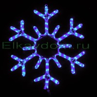 Снежинка светящаяся синяя 65см SNLED-65-BL