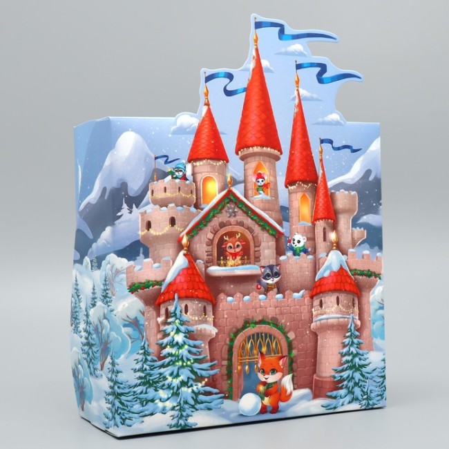 Коробка складная «С Новым годом!», замок, 25 х 25 х 10 см