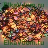 Новогодняя гирлянда 15м,400 разноцветных микроламп  E12-RGB-BK