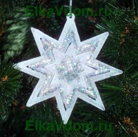 Новогоднее украшение "Снежинка"(11см) 1071-109