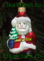 Новогоднее украшение "Санта Клаус"(9см) ФУГ-513