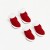 Ботинки "Кристмес", набор 4 шт, размер 4 (подошва 5,5 х 4,5 см), красные