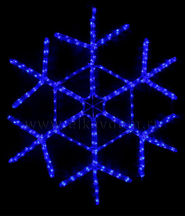 Снежинка светящаяся синяя 80см LC-SNOW-0180B