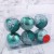 Набор шаров пластик d-8 см, 6 шт "Морозная снежинка" зелёный