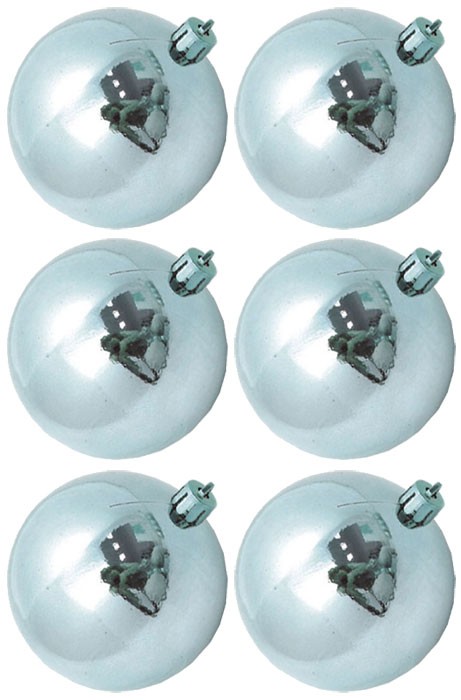 Новогодние шары Д70/6 серебро d=7см,6 шт