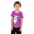 Футболка детская, цвет фиолетовый/пингвин, рост 140 см