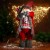 Дед Мороз "В красном клетчатом свитере, с фонариком" 35х60 см