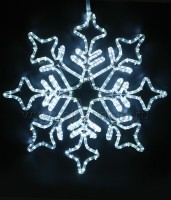 Снежинка светящаяся белая 70см SNOWLAKE-10-70