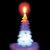 Новогодняя свеча LED Елка 7х13,5см