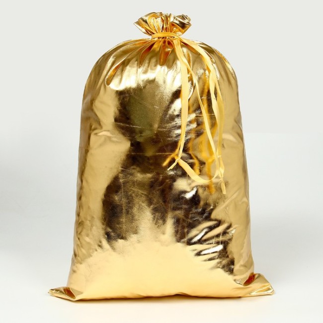 Мешок Деда Мороза, 60х40см, золото