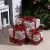 Светодиодная фигура «Подарки с красной нитью» 15, 20, 25 см, текстиль, металл, батарейки ААх2 (не в комплекте), свечение тёплое белое