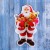 Наклейка на стекло "Дед Мороз с игрушками" 11х17,5 см, красный