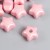 Бусина акрил с несквозным отверстием "Звёздочка" набор 10 шт перламутр розовый 1х1,6х1,6 см