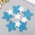 Декор "Звезда" голубой, белый фоам глиттер 5 и 3 см (набор 10 шт)