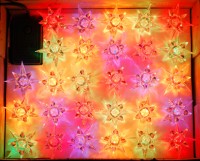 Новогодняя гирлянда Кристаллы 28 разноцветных микролампы LGT-D47