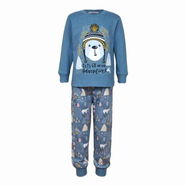 Пижама для мальчика, цвет синий, рост 128 см