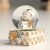Сувенир полистоун водяной шар "Белый миша с ёлочкой в подарке" золото/серебро 4,5х4,5х6,5 см