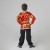 Карнавальная русская рубаха «Хохлома», атлас, р. 30, рост 110-116 см, цвет красный