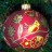 новогодний  шар "Птица красная(хохлома)"(8,5см) КУ-85-95 - 7602057_2.jpg