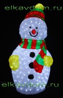 Новогодняя фигурка Снеговик светящийся акриловый 50х50х94 см 492015