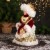 Снегурочка "С цветами на платье и кокошнике" двигается, 30 см, бело-красный