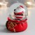 Сувенир полистоун водяной шар "Дед Мороз с мешком подарков" 7х6,7х8,8 см