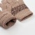 Перчатки женские из монгольской шерсти "Узор", цвет коричневый, размер 17-19 (6,5-7,5)
