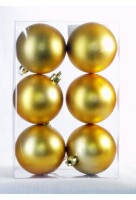 Новогодние шары матовые золотые Д60/6 зм