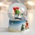 Сувенир полистоун водяной шар "Снеговичок с ёлочкой и оленёнок" 4,5х4,5х6,5 см