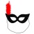 Карнавальная маска «Леди» с красным пером
