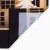 Новогодний комплект штор для кухни с подхватами "Золотой город" 145х180см-2 шт., габардин