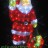 Панно светящееся Санта с колокольчиком 60х27 см 492115