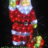 Панно светящееся Санта с колокольчиком 60х27 см 492115