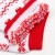Носки махровые, цвет белый/красный, размер 23-25