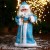 Дед Мороз "В синей шубе с посохом" двигается, 39 см, голубой