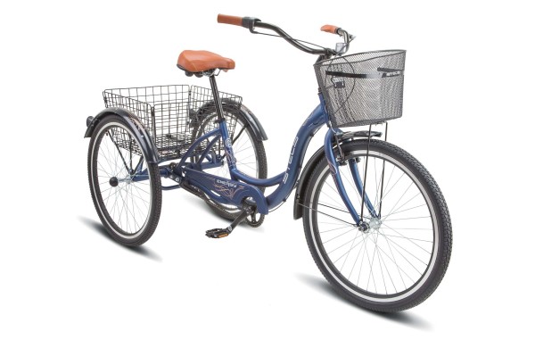 Велосипед Stels Energy III 26" K010 Синий/Золотой (с корзиной)