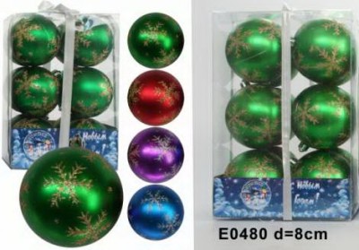 Новогодние шары Е0480 Новогодние пластиковые шары 8 см продаются оптом с доставкой по России транспортными компаниями, почтовыми или курьерскими службами. Только удобные способы оплаты. Этот и другие новогодние товары Вы всегда сможете купить на wildberries, Ozon или Яндекс.Маркет.