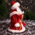 Дед Мороз "В шубке с откидными рукавами и посохом" 30 см, двигается, красный